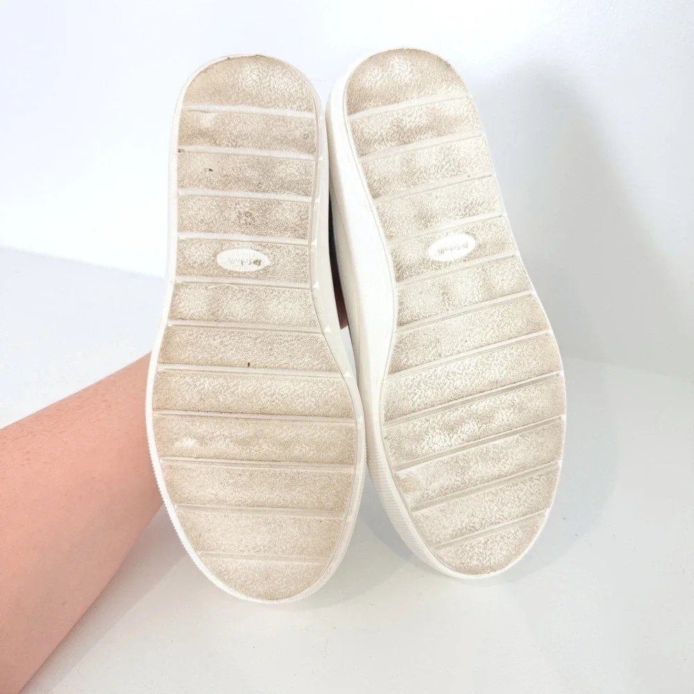 Dr. Scholls Time Off Platform Sneakers Womens 7.5M Silver Holographic Iridescent